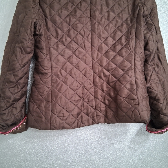 NWOT Silkland Quilted & Beaded Silk Jacket Size M - Picture 13 of 14